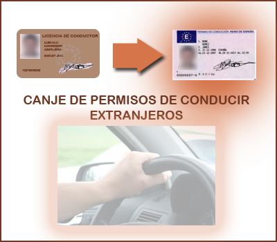Canje de permisos de conducir extranjeros
